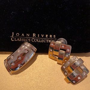 Joan Rivers scarf slide and earrings